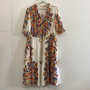 TORY BURCH 100% Silk Arabella Printed Dress